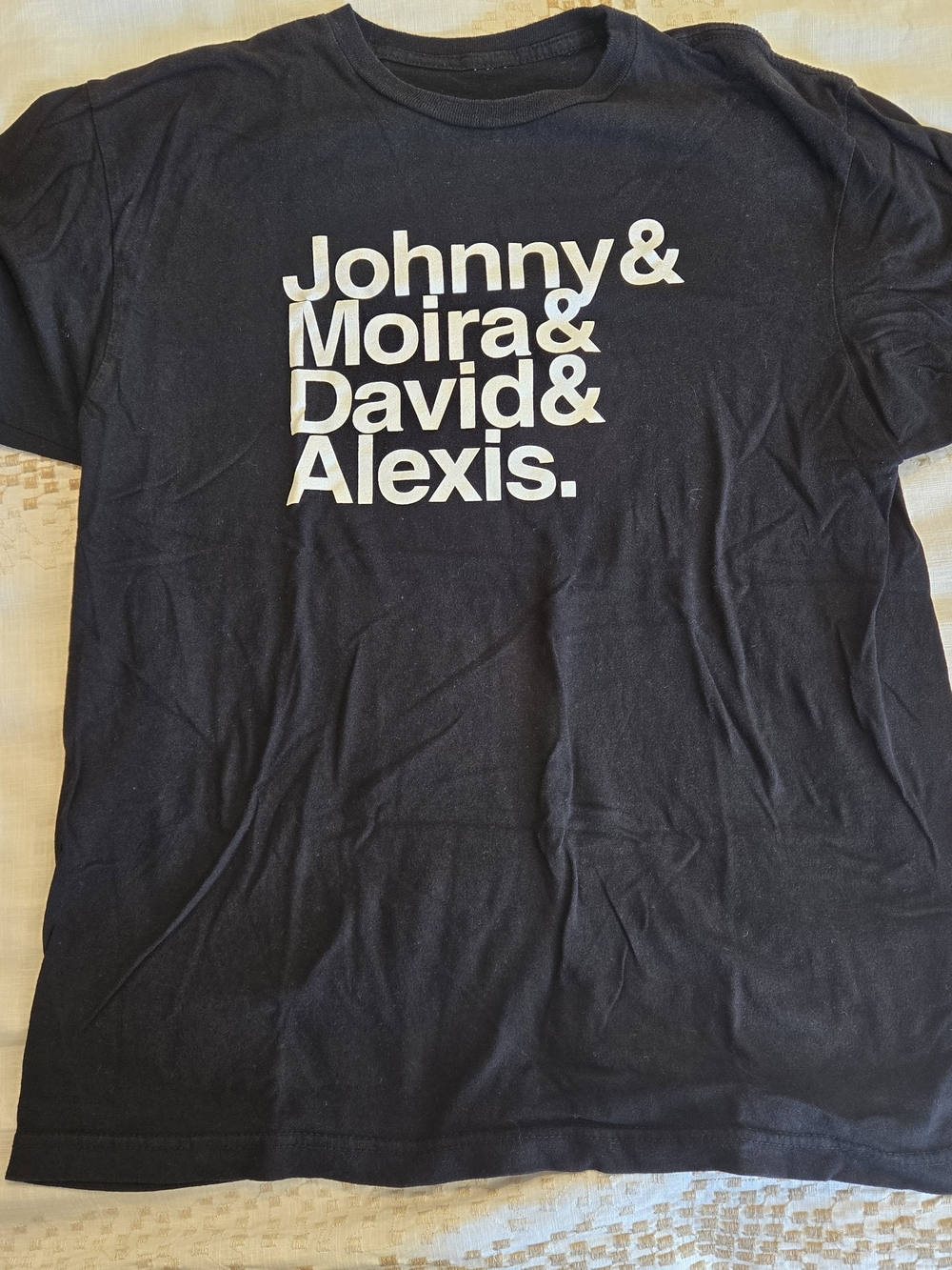 Schitt's Creek Black Graphic Crewneck T-Shirt with White Text